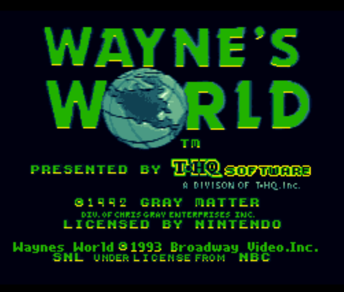 Waynes World Title Screen